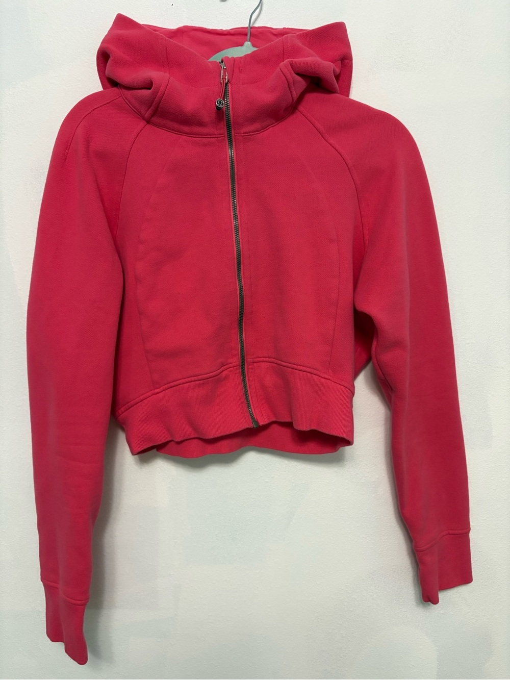 lululemon athletica Cropped Zip Scuba Hoodie - Bright Pink